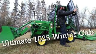 Walk Around John Deere 1023 Tektite Heated Cab [upl. by Karlie]