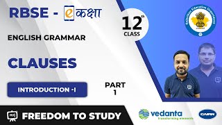 NCERT  CBSE  RBSE  Class  12  English Grammar  Clauses  Introduction I [upl. by Madoc]