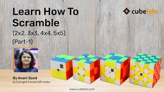 How to Scramble WCA Official Cubes Part1  2x2 I 3x3 I 4x4 I 5x5 I Cubelelo I WCA Rules [upl. by Atteynot]