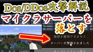 Dos攻撃・DDos攻撃を現役ハッカーが解説！自作ツールでマイクラサーバーを落とす！ [upl. by Amat209]