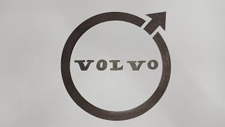 Volvo New Logo Drawing  Volvo Logo Çizimi [upl. by Yoral]