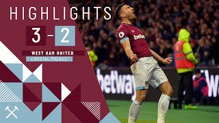 HIGHLIGHTS  WEST HAM UNITED 32 CRYSTAL PALACE  GOALS FROM SNODGRASS CHICHARITO amp FELIPE ANDERSON [upl. by Eynenihc]