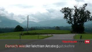 Radstrecke des Garmin Alpentriathlon vom Schliersee zum Spitzingsee [upl. by Ellenij632]