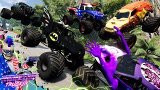 Monster Jam INSANE Racing Freestyle and High Speed Jumps 37  BeamNG Drive  Grave Digger [upl. by Ziom847]