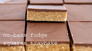 NoBake Fudge Squares Traybake  traybakes amp more [upl. by Maximilianus855]