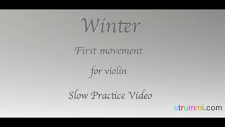 Vivaldi Winter 1st Movement for Violin Simplified Slow Piano Accompaniment [upl. by Waddington]