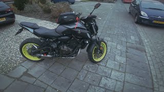 Installed a Blackwidow exhaust  Boosterplug on my Yamaha MT07 [upl. by Castor]