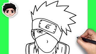 How To Draw Kakashi  Naruto  Easy Step By Step [upl. by Swee]