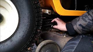 Cub Cadet XT1 Snow Thrower attachment installation part 1 of 3 [upl. by Gnouhk7]