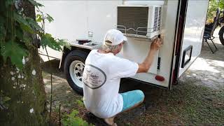 Cargo trailer to camper conversion unique AC install [upl. by Dickie]