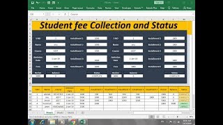 How To Make Automatic student fee collection and status system in excel [upl. by Elizabeth]