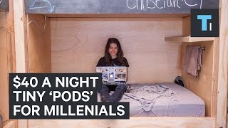 40 a night tiny pods for millennials [upl. by Nnylarej]