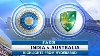 India vs Australia 2009 5th ODI Highlights [upl. by Ykvir]