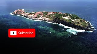 Aerial view of Gorée Island  Dakar Senegal [upl. by Duaner255]