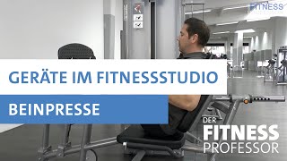 Geräte im Fitnesstudio  Beinpresse [upl. by Nemracledairam385]