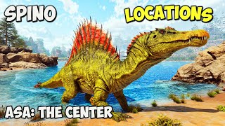 ASA The Center ALL Spino Spawn Locations On ARK Survival Ascended [upl. by Lednor167]