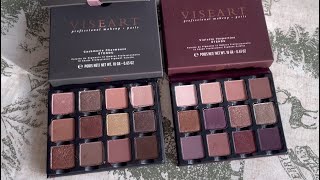 Viseart CASHMERIE CHARMEUSE ÉTENDU amp Viseart VIOLETTE VESPERTIN ÉTENDU comparison hand swatches [upl. by Lishe223]