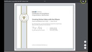 Downloading LinkedIn Learning Certificate 2019 [upl. by Odama218]