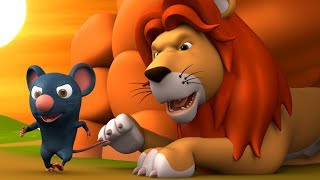 The Lion amp Mouse 3D Animated Hindi Stories for Kids  Moral Stories शेर और चूहा हिन्दी कहानी Tales [upl. by Coombs]