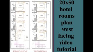 20x50 Hotel Rooms Plan ll Ghar ka Naksha ll [upl. by Sherrer455]