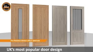 Laminate internal doors  Hudson Oak and Colorado Grey [upl. by Anders243]