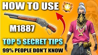 How To Use M1887 Shotgun  Top 5 Secret Tips And Tricks  FireEyes Gaming  Garena Free Fire [upl. by Yliak]