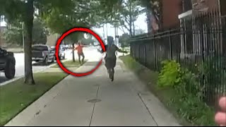 Good Samaritan Tackles Suspect Fleeing From Cops [upl. by Diann888]