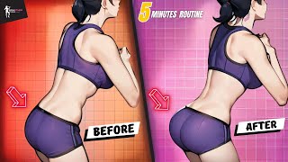 5 Best Exercise to Start Growing Your Booty 🔥  Beginner Friendly Butt Workout  NoEquipment [upl. by Yesnnyl]