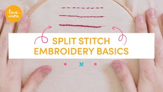 Embroidery Basics  Split stitch [upl. by Nnadroj954]