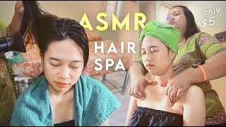 ASMR Creambath  Only 5 Worth of Full Treatment Indonesian Hair Spa [upl. by Urien564]