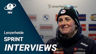 World Cup 2324 Lenzerheide Women Sprint Interviews [upl. by Ailiec]