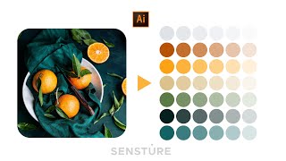 How To Create Color Palette From A Photo  Adobe Illustrator  Save To Swatches [upl. by Ahsitak]