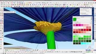 3 Sketchup  Modeliser une fleur Debutant [upl. by Ragg]