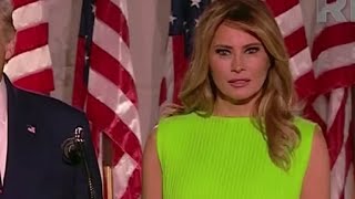 Melanias expression when she met Ivanka onstage at the RNC [upl. by Arries597]