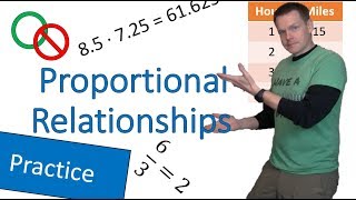 Identifying Proportional and NonProportional Relationships in Tables [upl. by Jerrilee]