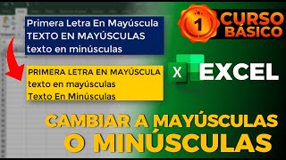 CÓMO CAMBIAR A MAYÚSCULAS O MINÚSCULAS EN EXCEL [upl. by Celeste]