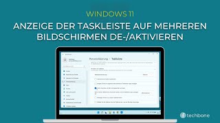 Anzeige der Taskleiste auf mehreren Bildschirmen deaktivieren Windows 11 [upl. by Akehsyt]