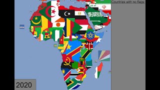 Africa Timeline of National Flags 1600  2020 [upl. by Buehler]