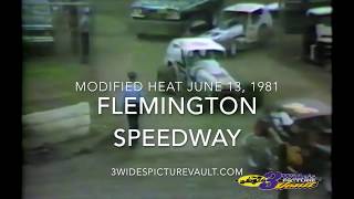 Flemington Speedway Modified Heat Race  June 13 1981 [upl. by Eivlys]