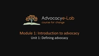 Unit 1 Defining advocacy [upl. by Berkow]