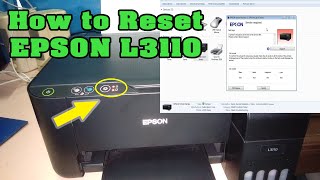 How to reset EPSON L3110  Reset waste ink pad [upl. by Anegal]