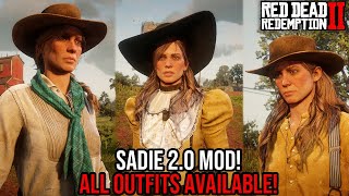 RDR2  SADIE 20 MOD All Outfits Wearable Horse and More Red Dead Redemption 2 PC Mods Showcase [upl. by Aidroc96]