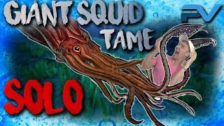 ARK THE CENTER  TAMING A TUSOTEUTHIS  HOW TO SOLO TAME A GIANT SQUID [upl. by Ahlgren]