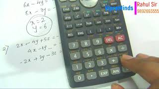 Linear Equations in two variables amp 3 Variables using scientific Calculator  VipraMinds [upl. by Avevoneg]