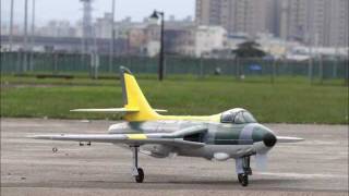 RC lander Hawker Hunter [upl. by Ecnarretal]