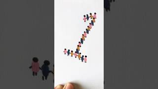 Human chain 1 art youtubeshorts kidsvideo draw diy ytshorts shorts shortvideo youtube yt [upl. by Jowett]