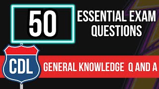 CDL General Knowledge Questions and Answers 2025 DMV Permit Practice Written Test [upl. by Pride]