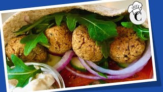 How to Make Baked Falafel in the Oven An Easy Healthy Recipe [upl. by Arayt709]