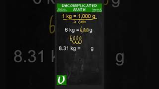 How To Convert Kilograms To Grams  kg to g  shorts maths mathtricks [upl. by Schlesinger]