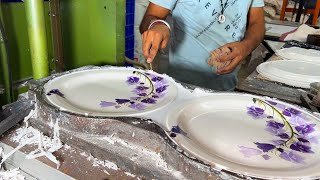 Amazing Process Of Making Melamine Crockery in India Plate amp Bowl Mass Production Factory [upl. by Nylirek]